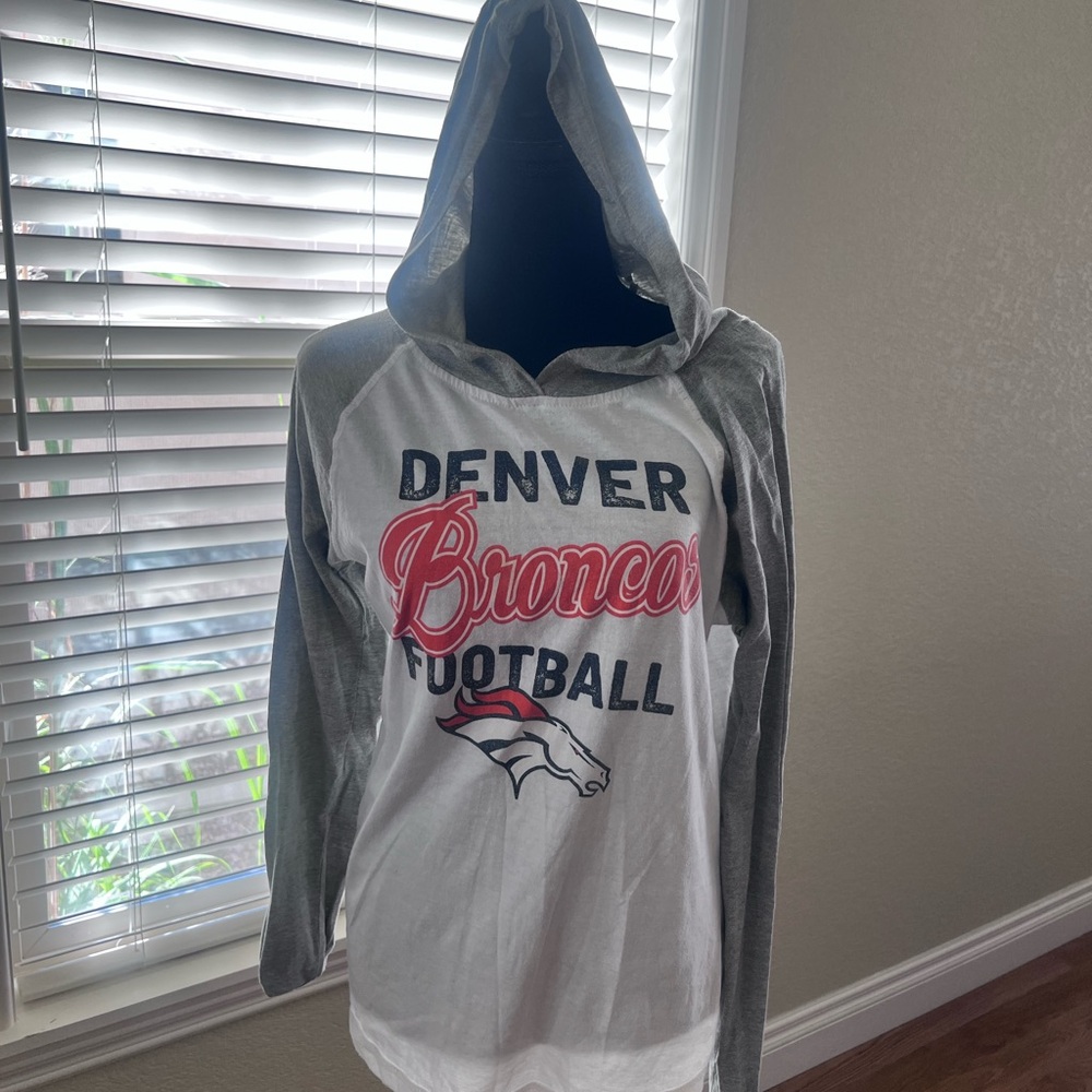 Denver broncos hooded long sleeve tee